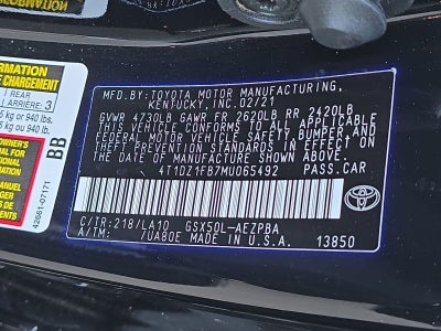 2021 Toyota Avalon Limited