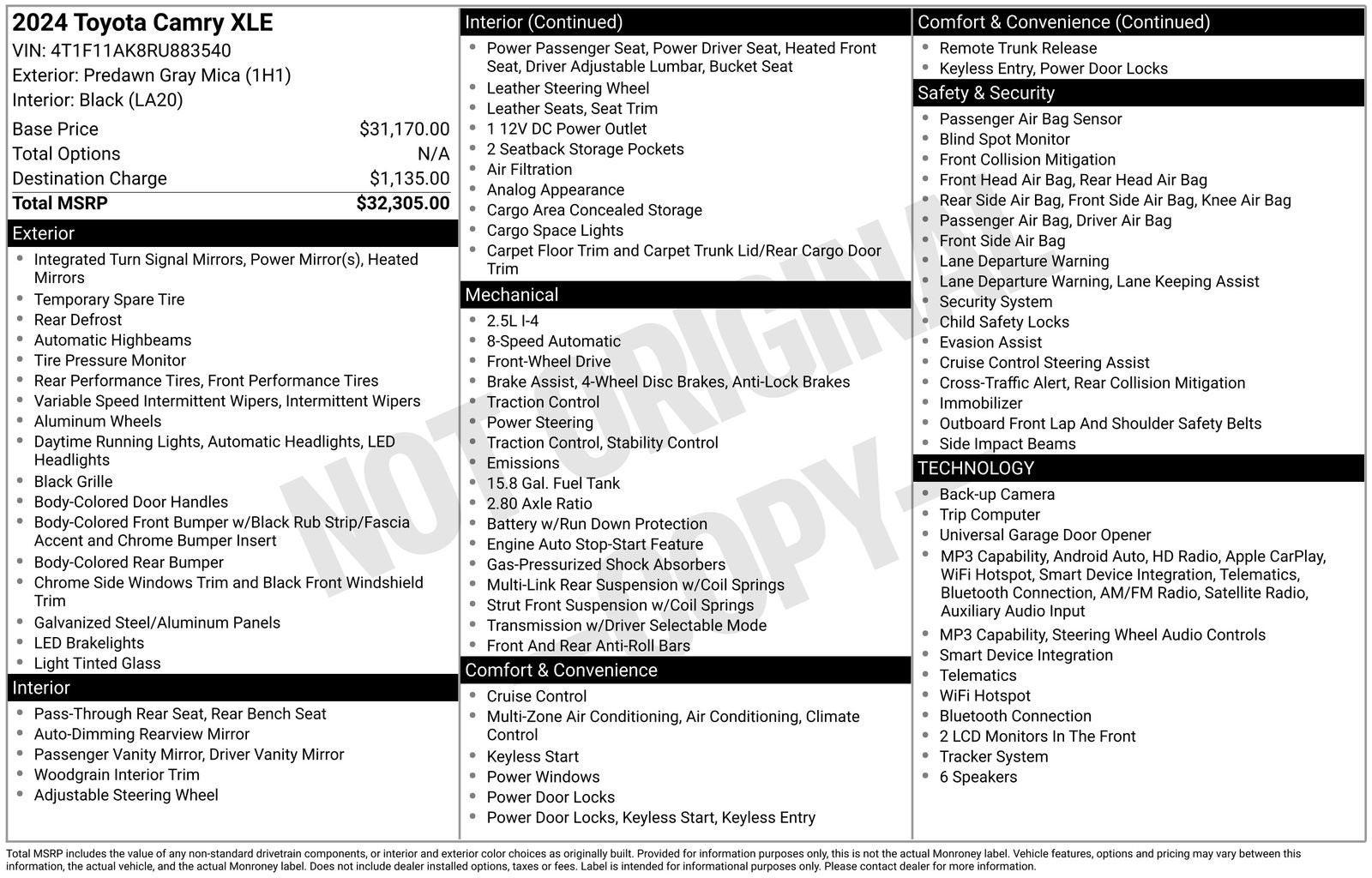 2024 Toyota Camry XLE