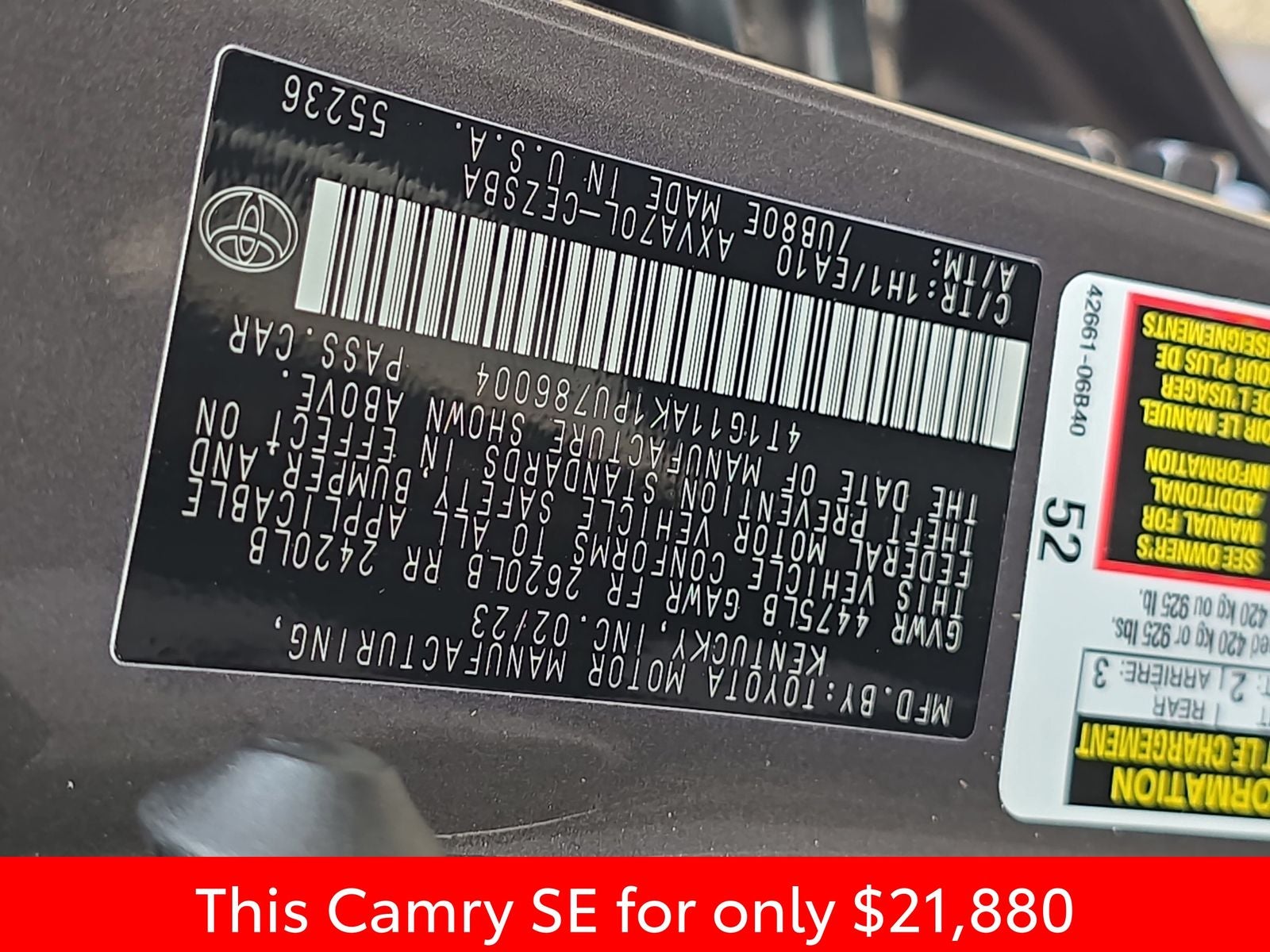 2023 Toyota Camry SE