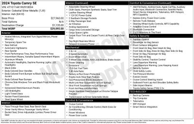 2024 Toyota Camry SE