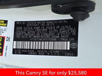 2023 Toyota Camry SE