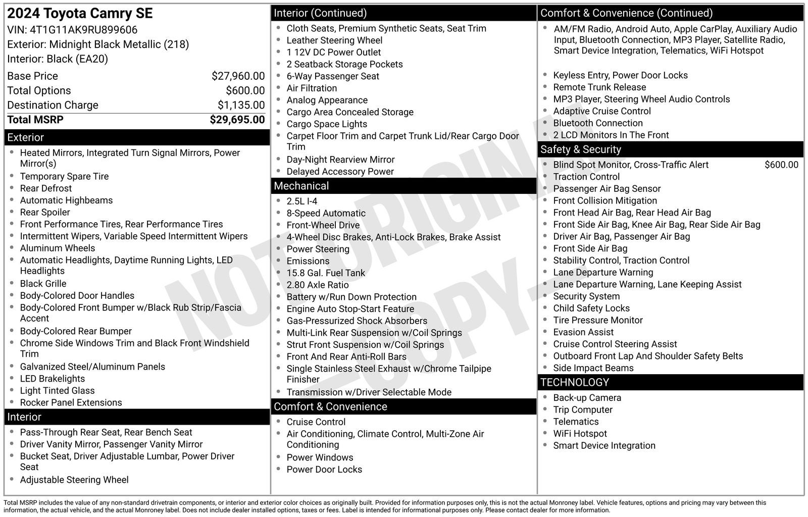 2024 Toyota Camry SE