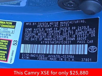 2023 Toyota Camry XSE
