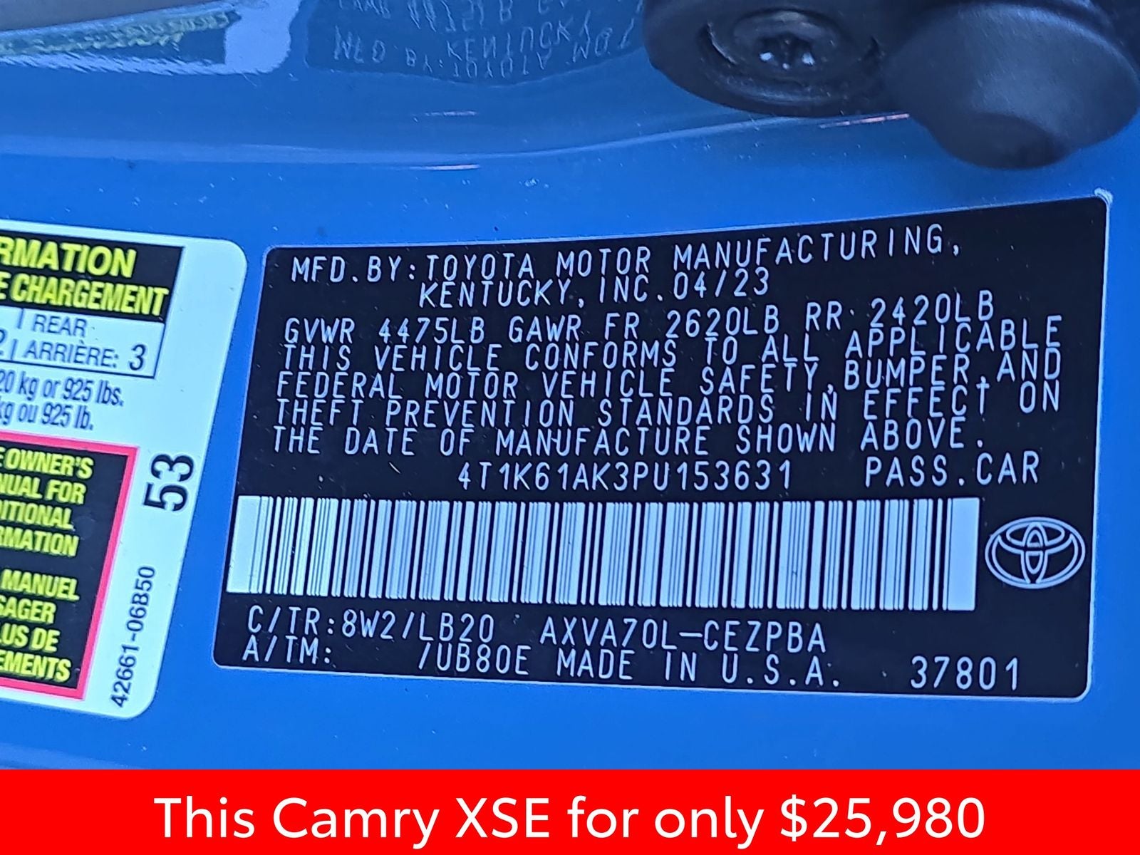 2023 Toyota Camry XSE