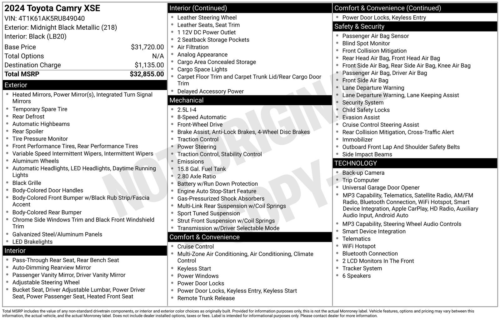2024 Toyota Camry XSE