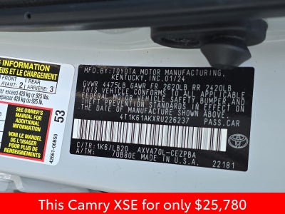 2024 Toyota Camry XSE