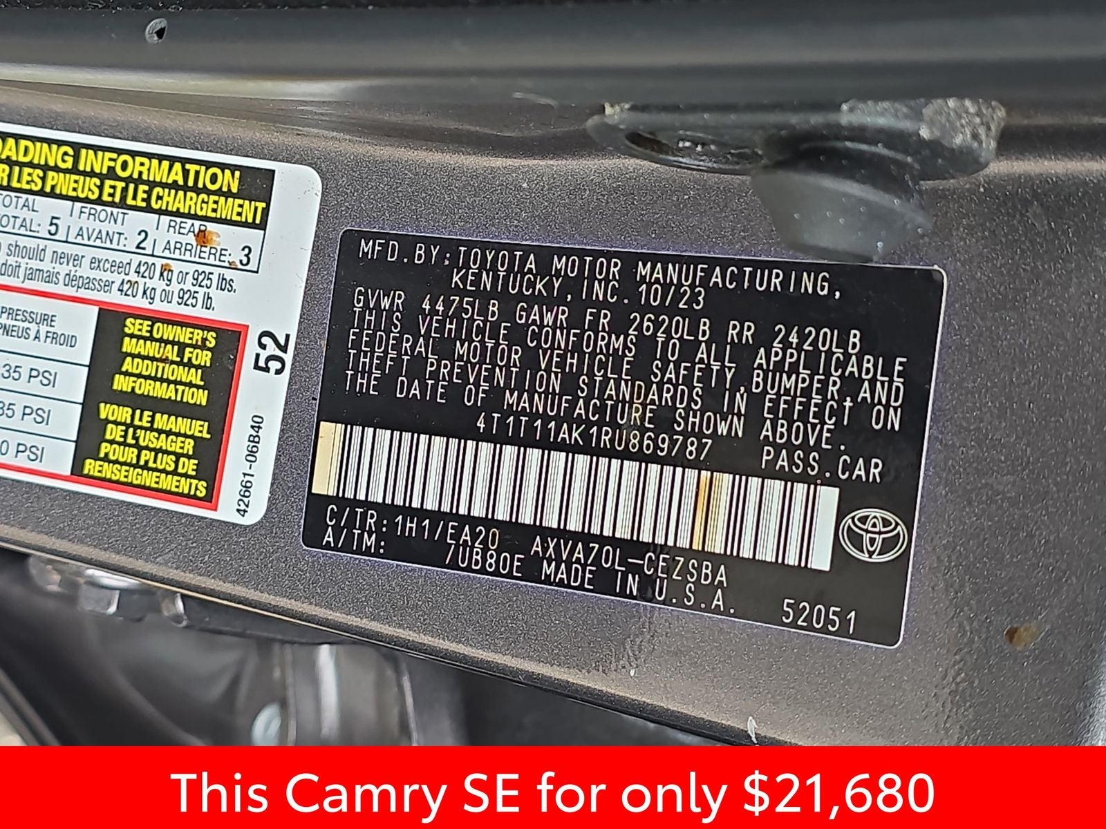 2024 Toyota Camry SE