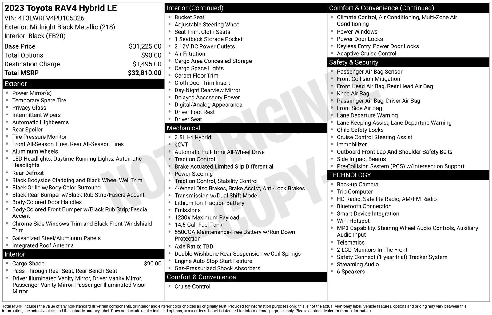 2023 Toyota RAV4 Hybrid LE