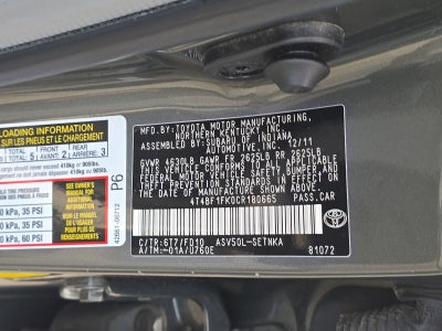 2012 Toyota Camry LE