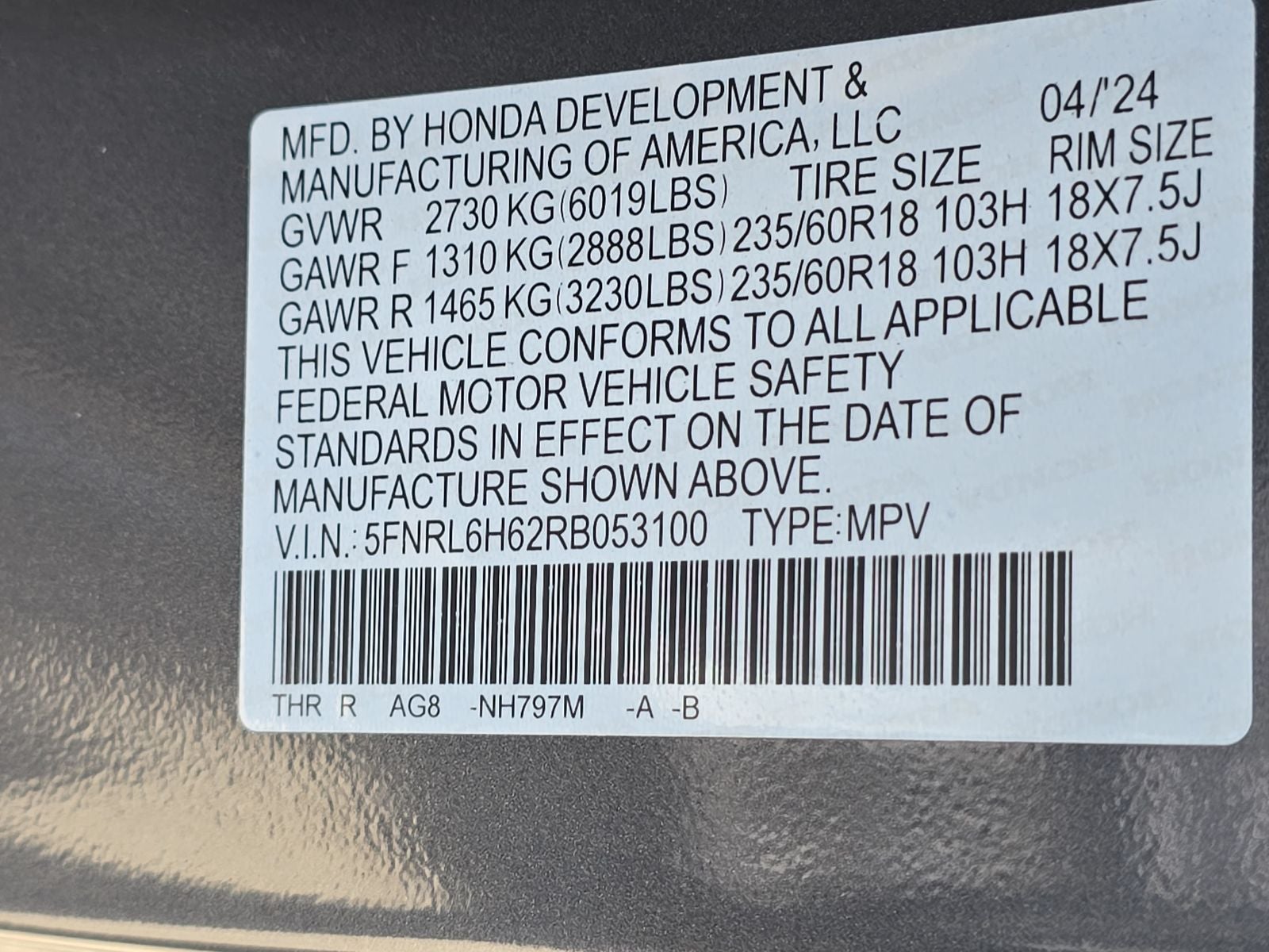 2024 Honda Odyssey EX-L