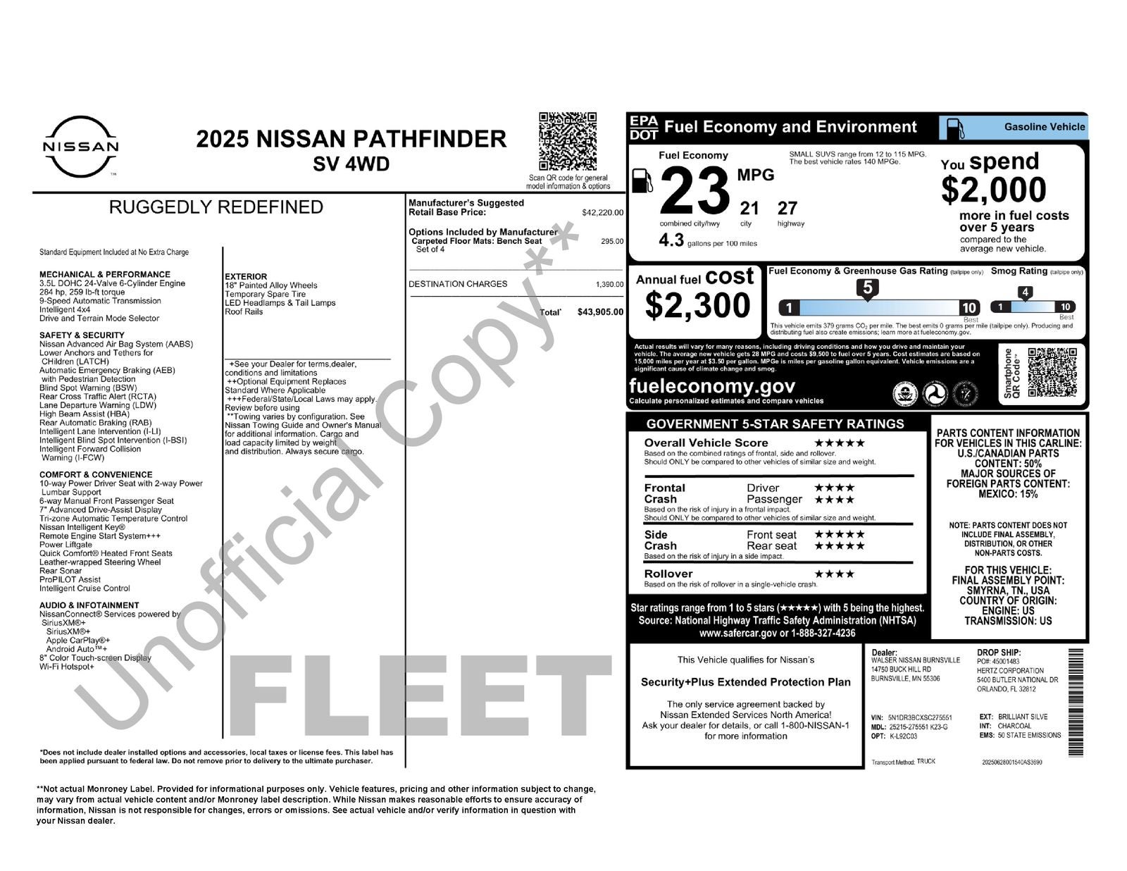 2025 Nissan Pathfinder SV
