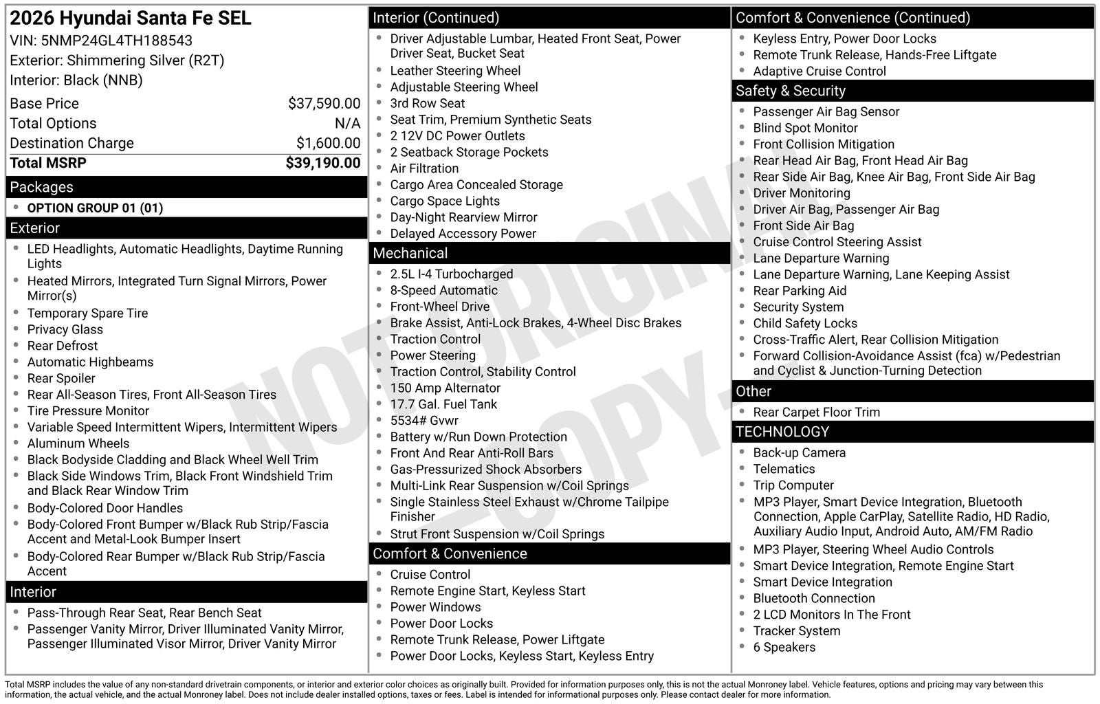 2026 Hyundai Santa Fe SEL