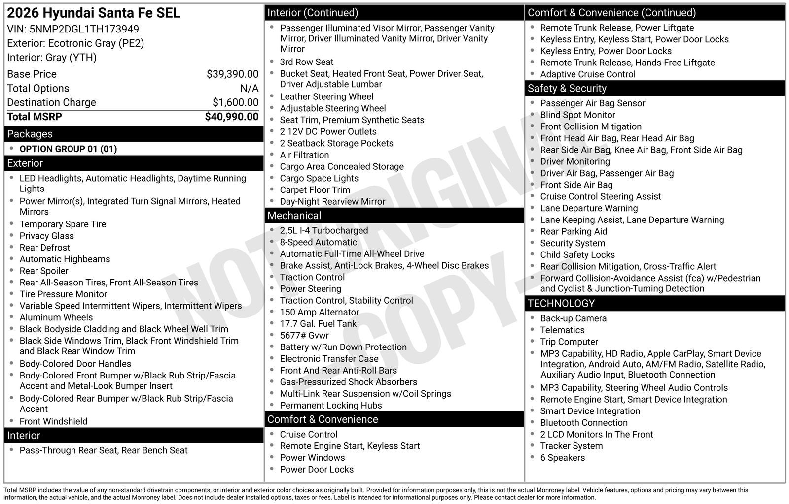 2026 Hyundai Santa Fe SEL