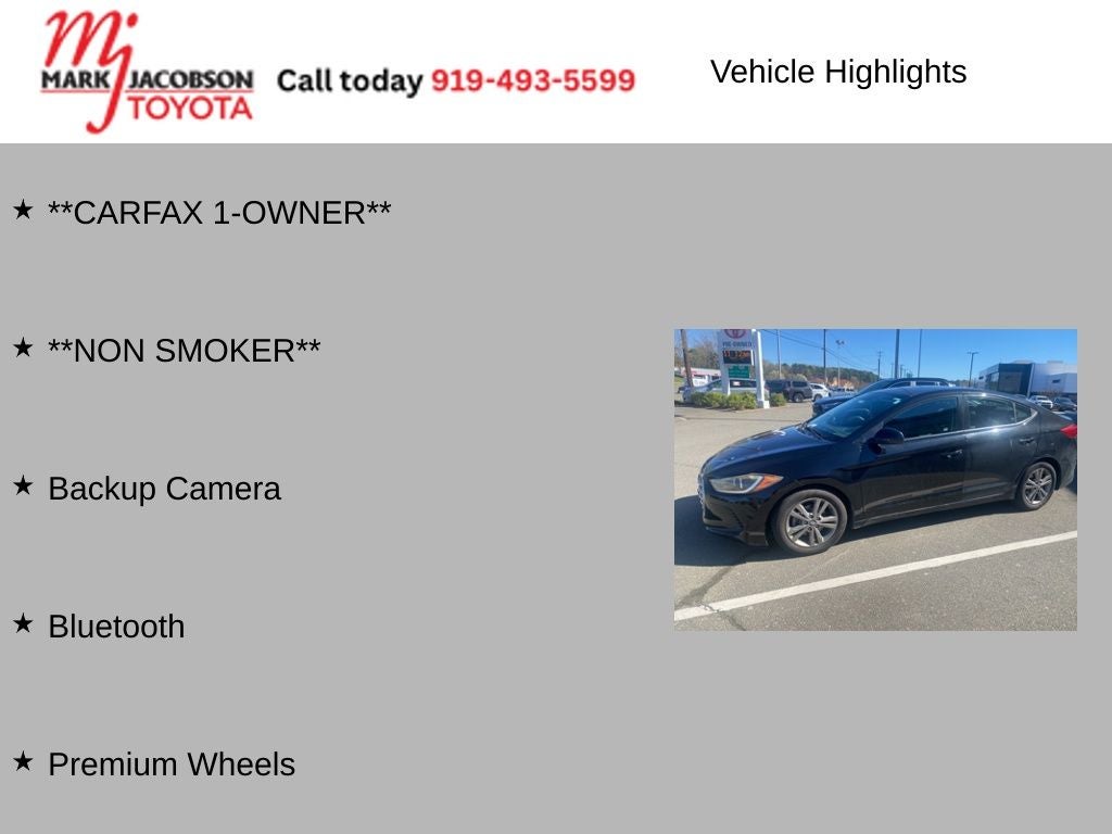 2018 Hyundai Elantra SEL