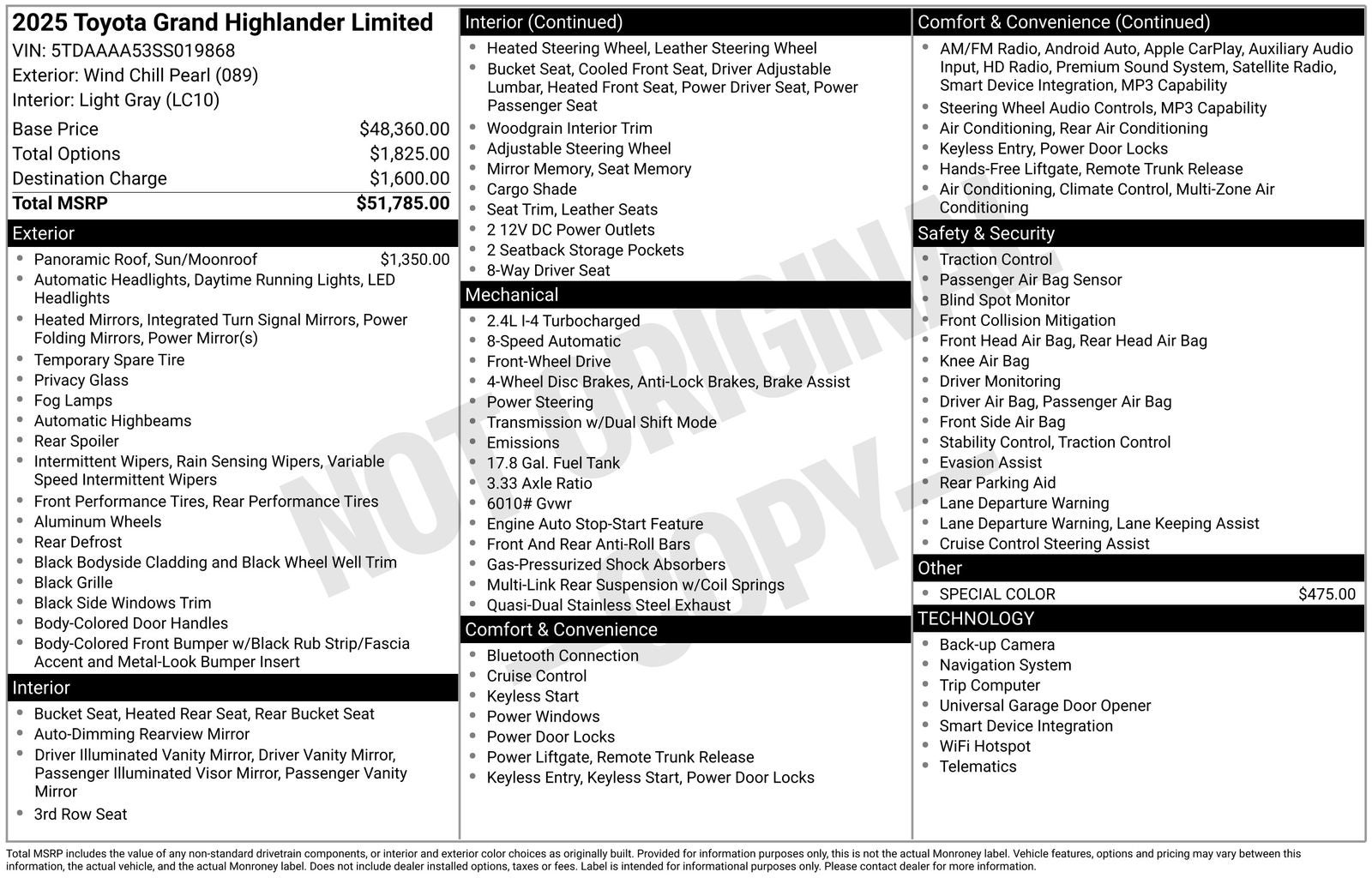 2025 Toyota Grand Highlander Limited