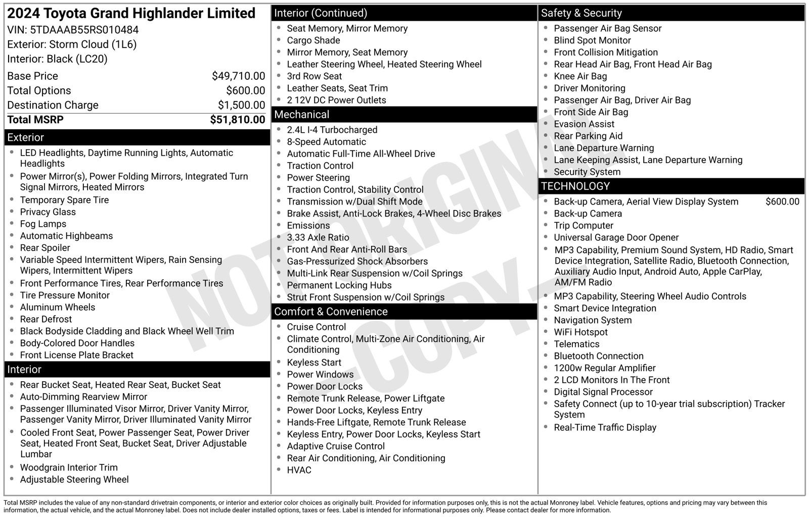 2024 Toyota Grand Highlander Limited