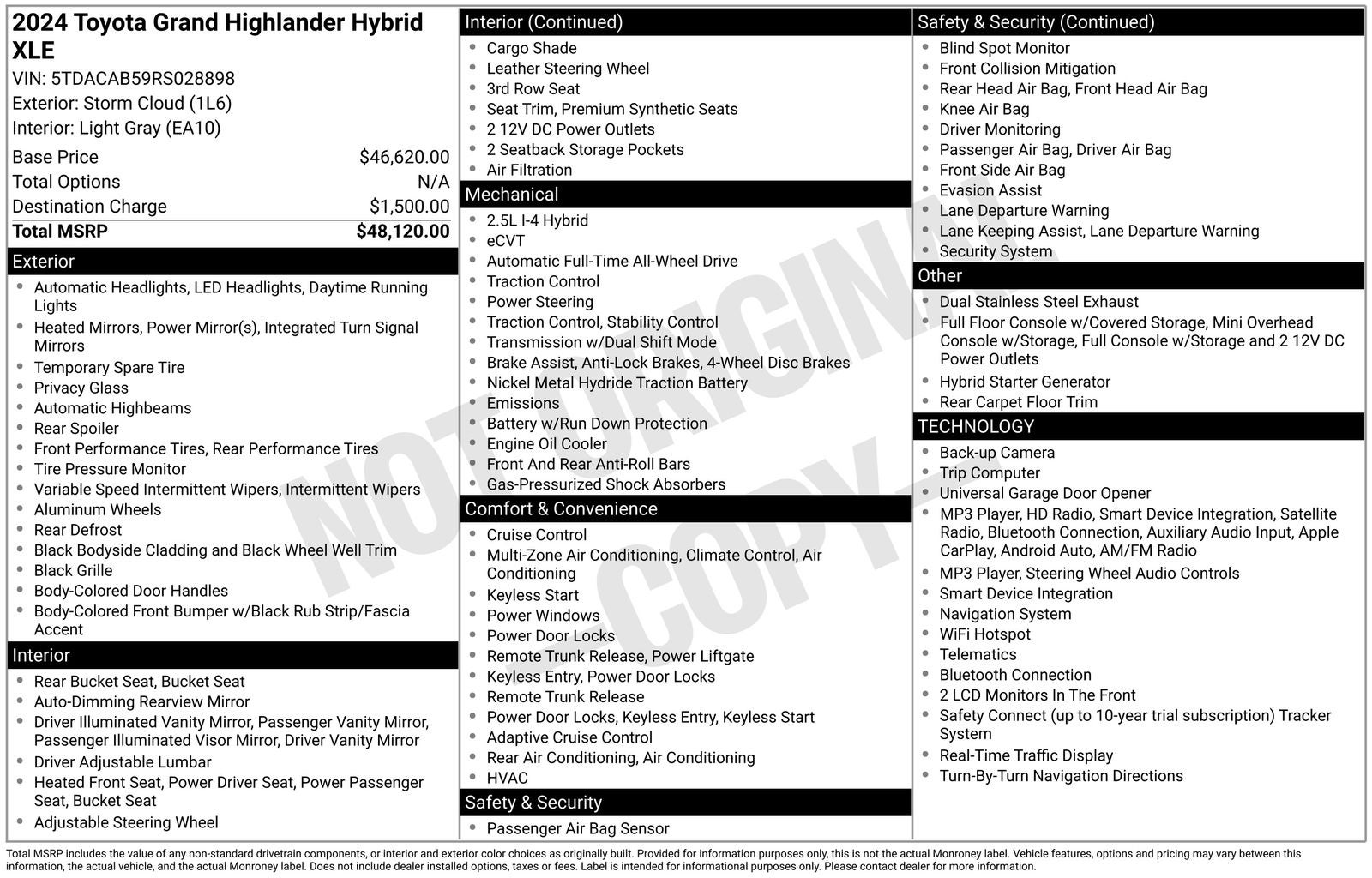 2024 Toyota Grand Highlander Hybrid XLE