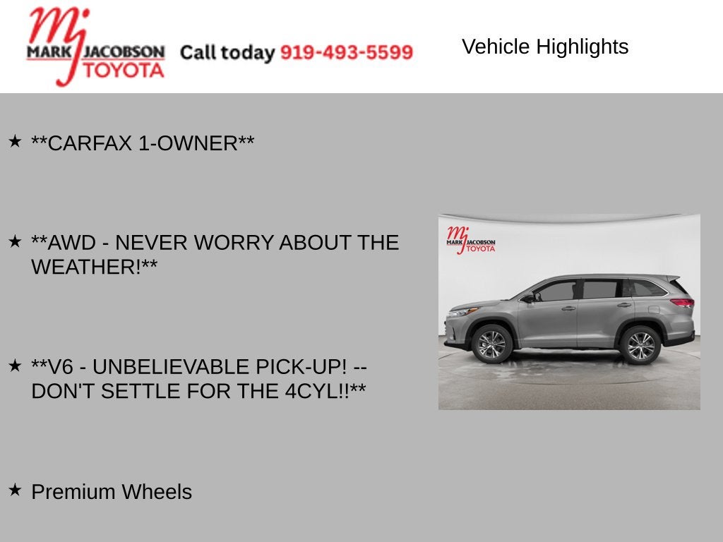 2019 Toyota Highlander LE Plus