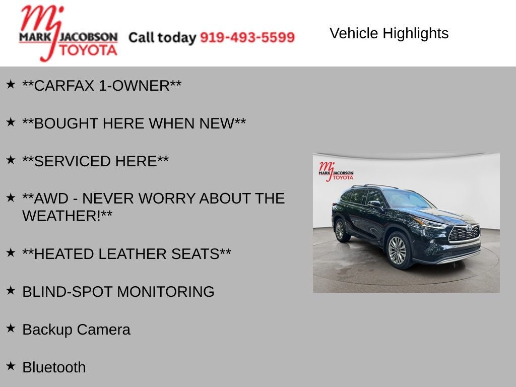 2024 Toyota Highlander Hybrid Platinum
