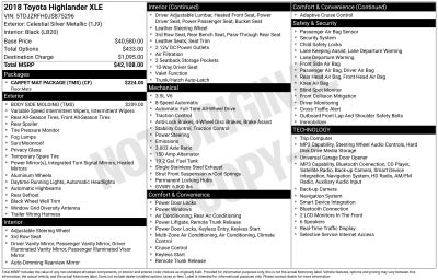 2018 Toyota Highlander XLE