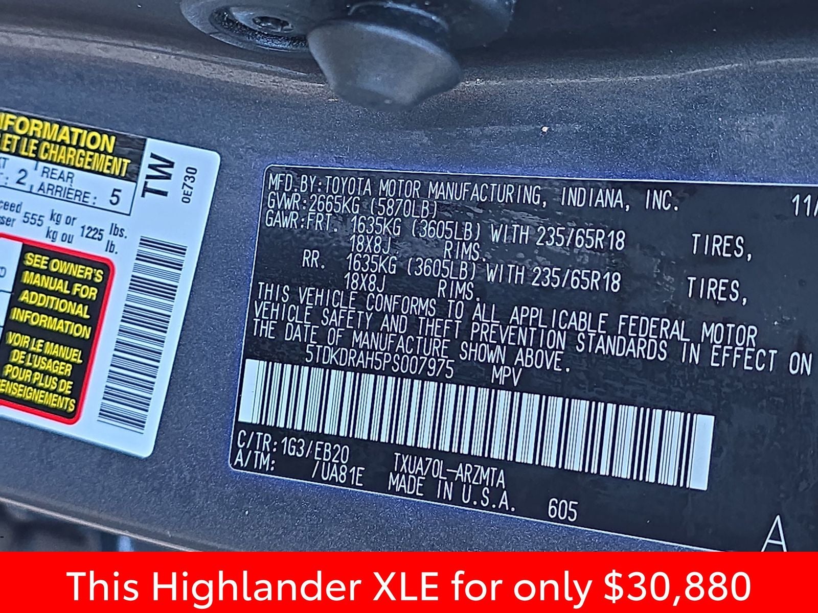 2023 Toyota Highlander XLE