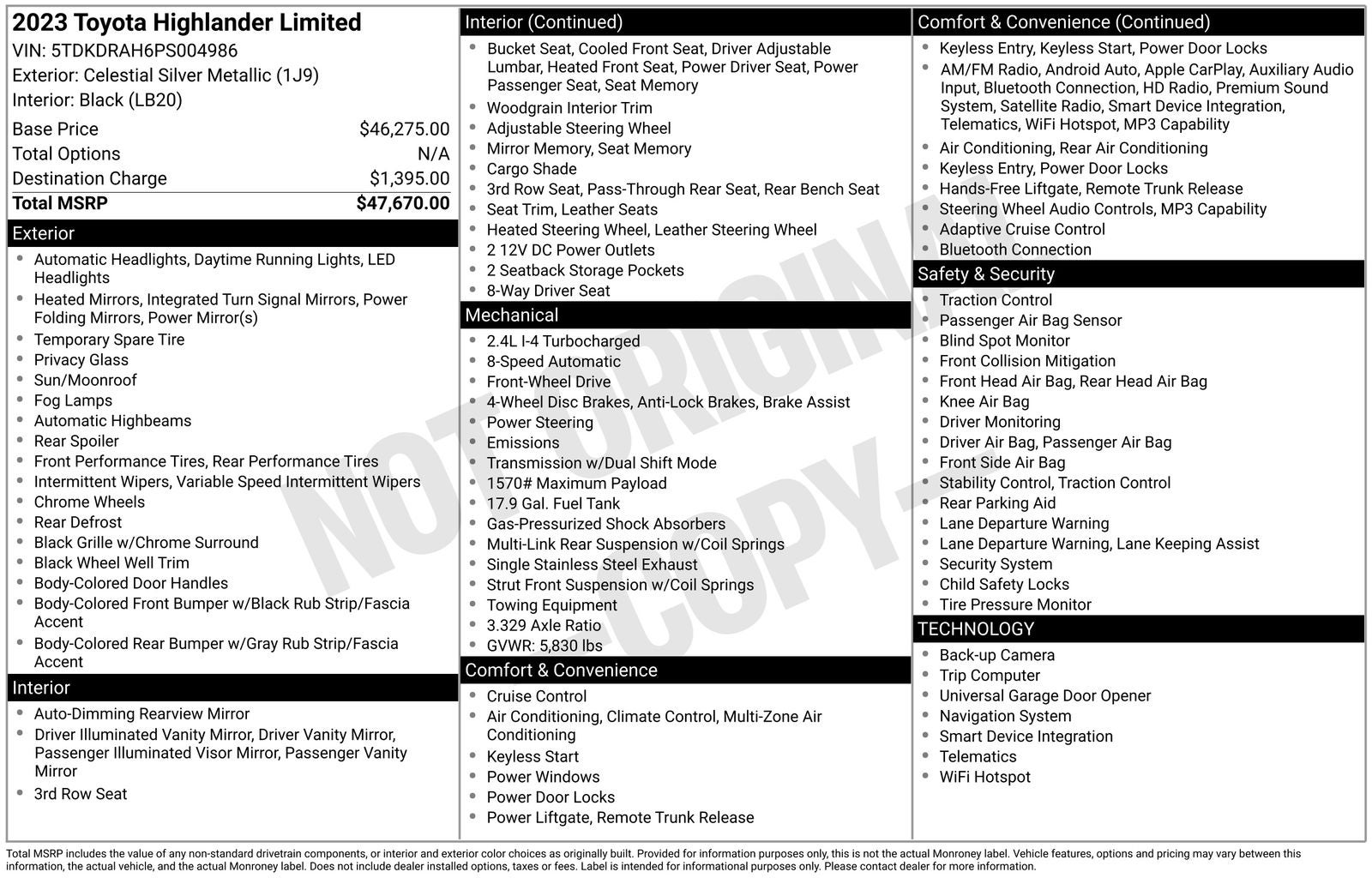 2023 Toyota Highlander Limited
