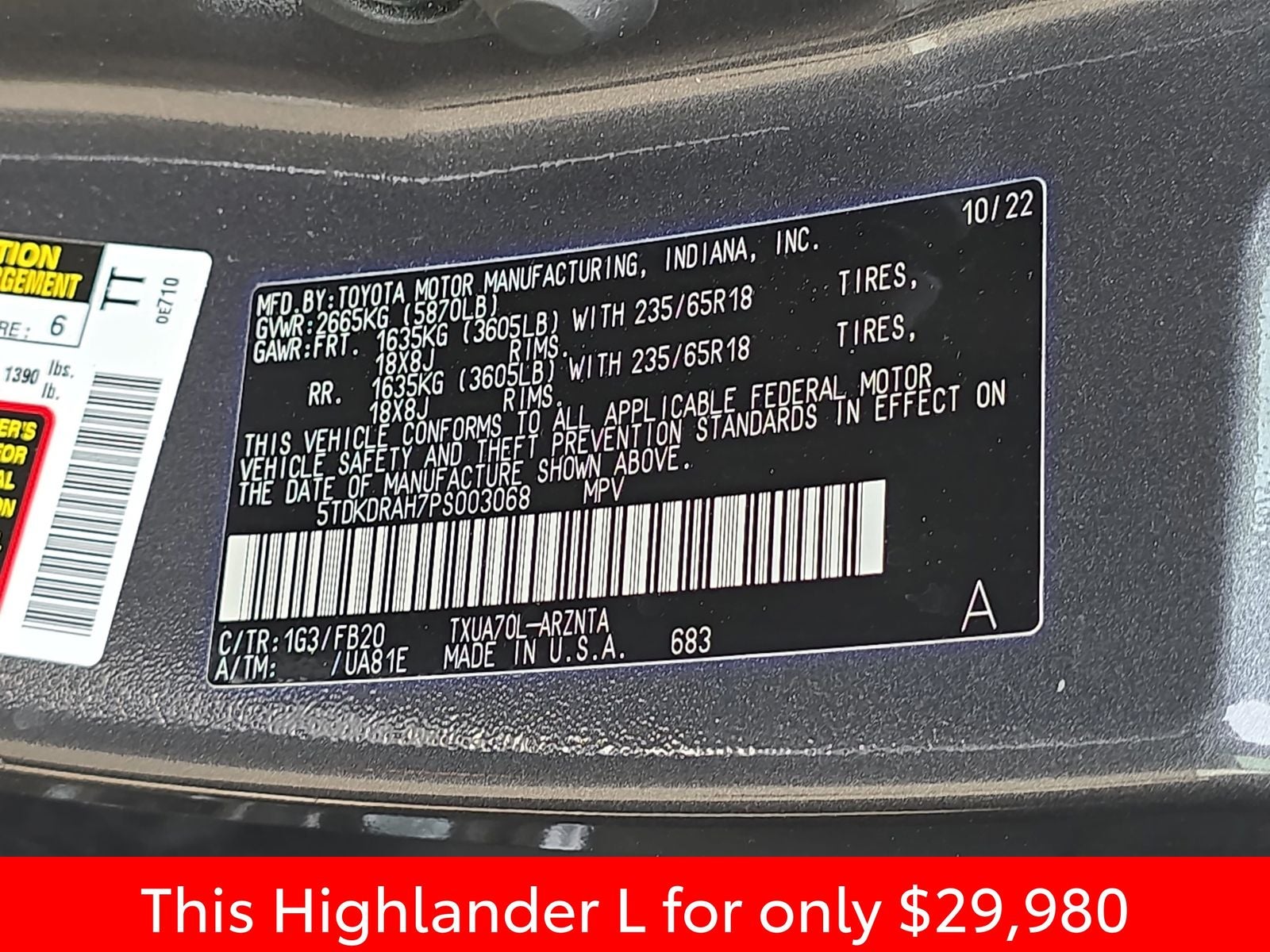 2023 Toyota Highlander L