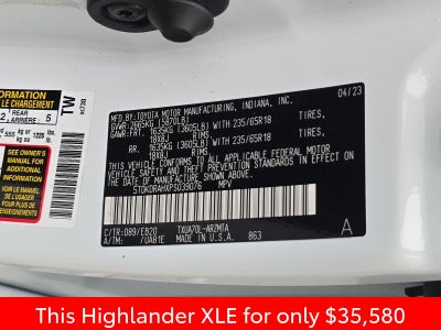 2023 Toyota Highlander XLE