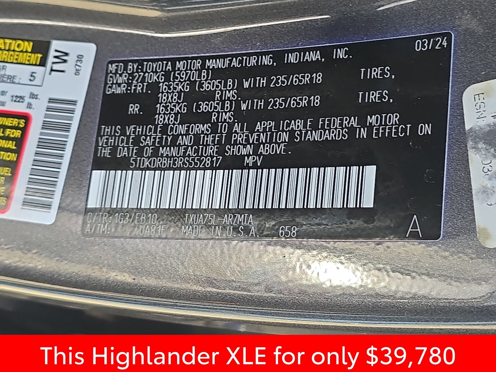 2024 Toyota Highlander XLE