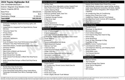 2024 Toyota Highlander XLE
