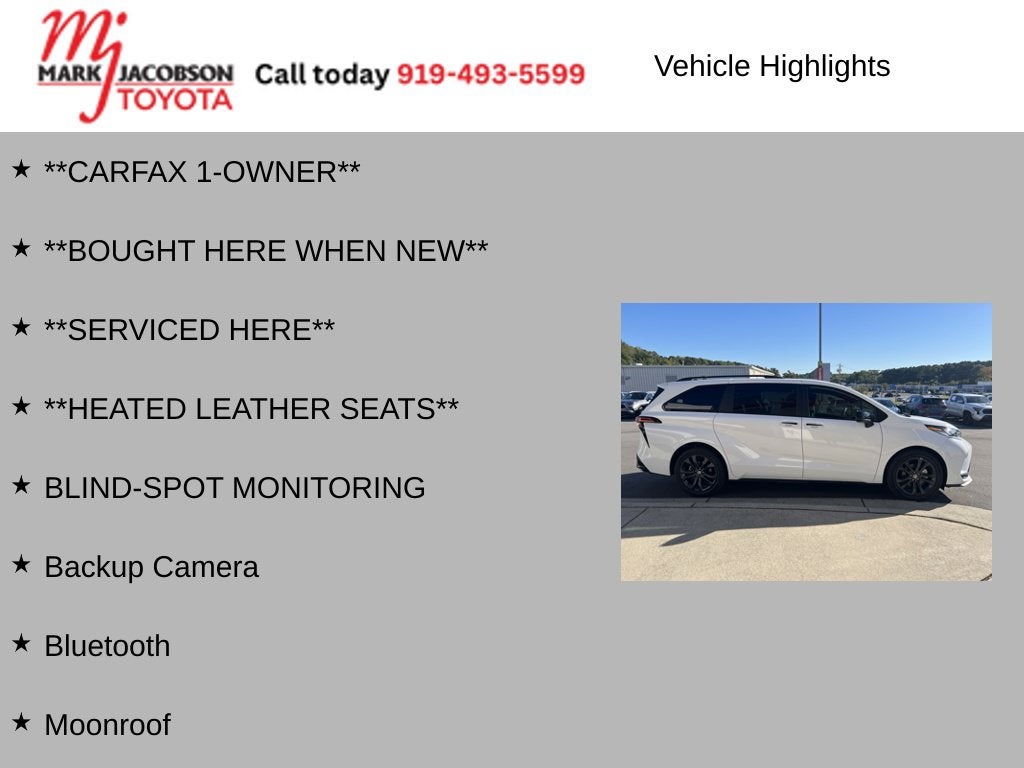 2026 Toyota Sienna XSE 7 Passenger