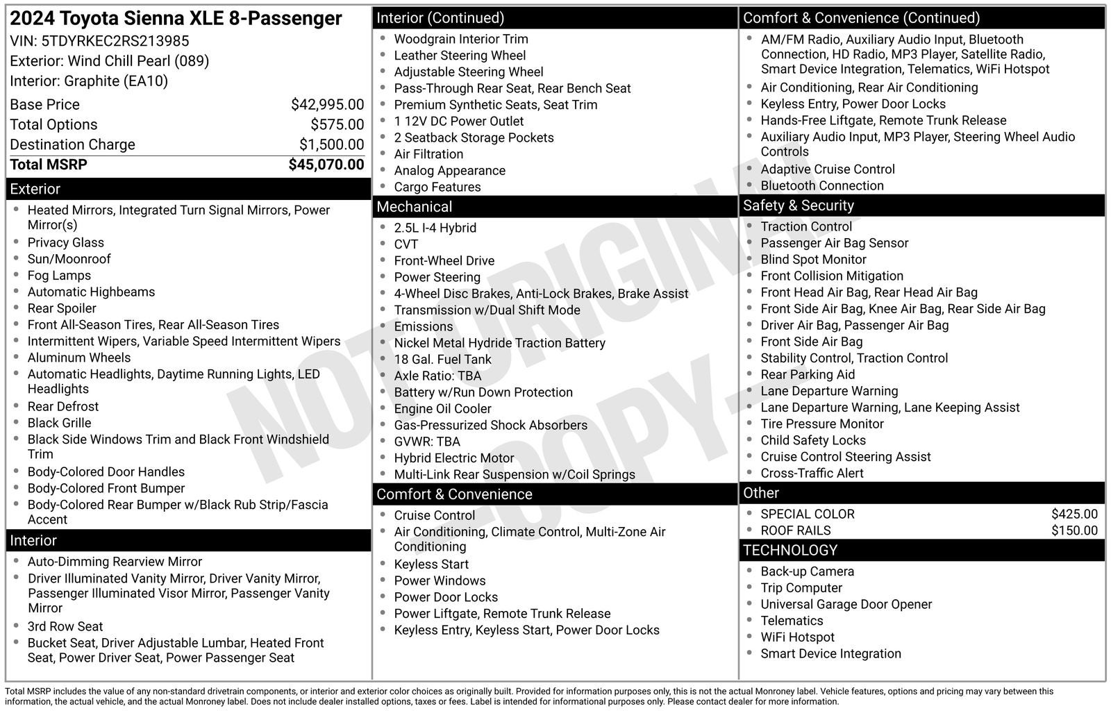 2024 Toyota Sienna XLE 7 Passenger
