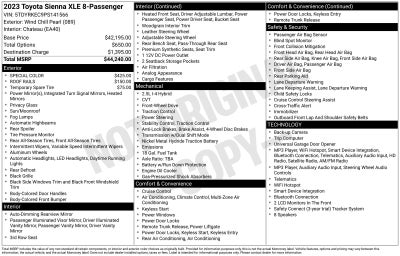 2023 Toyota Sienna XLE 7 Passenger