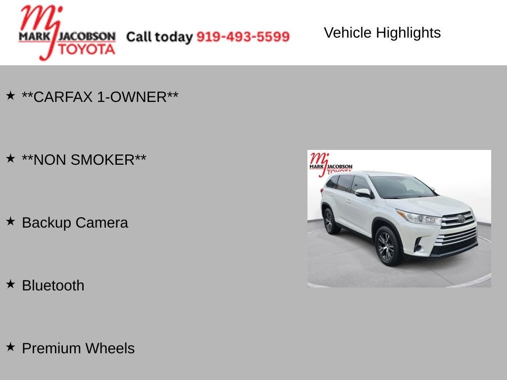 2019 Toyota Highlander LE