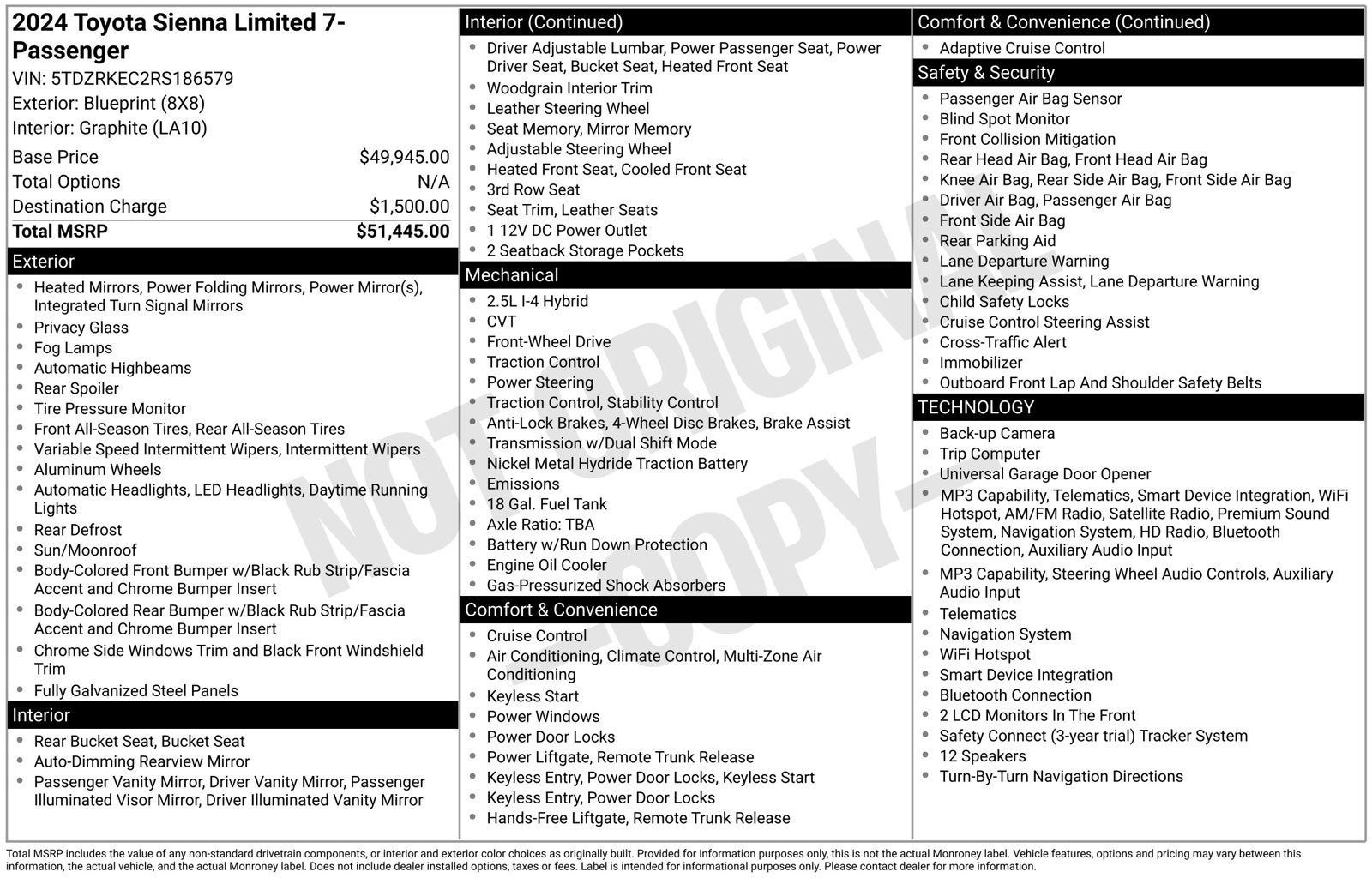 2024 Toyota Sienna Limited 7 Passenger