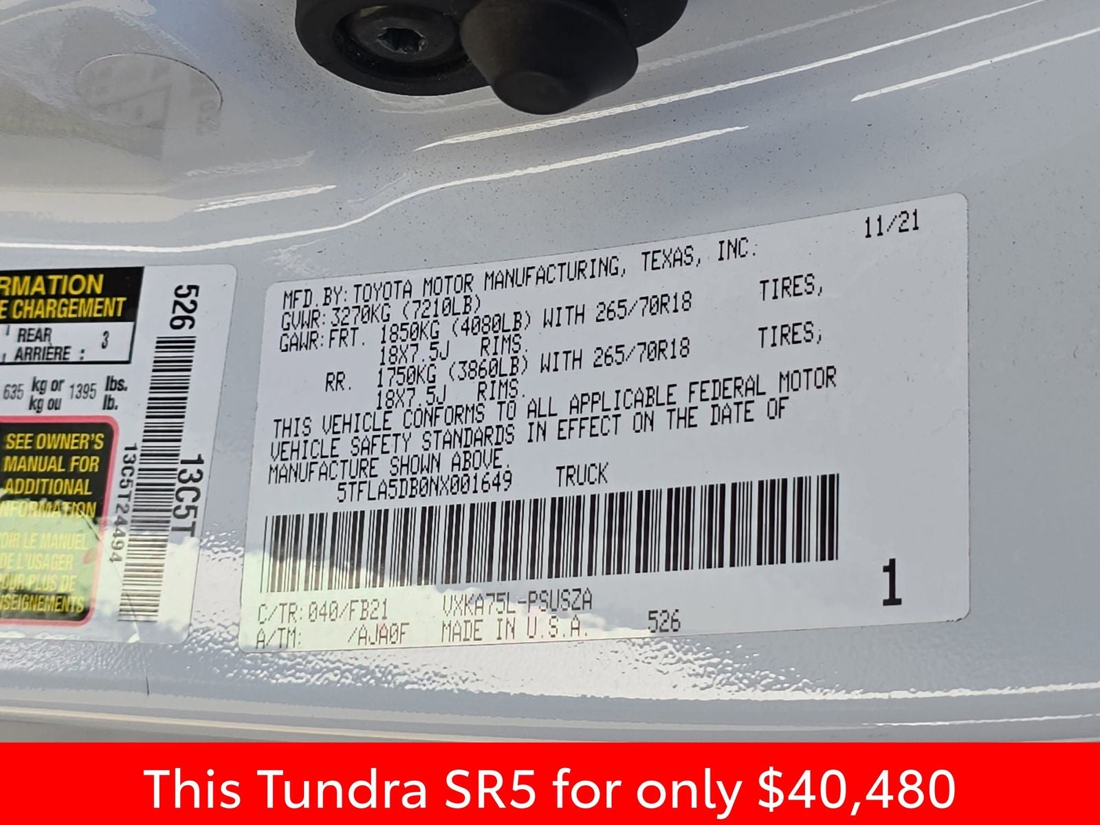 2022 Toyota Tundra SR5