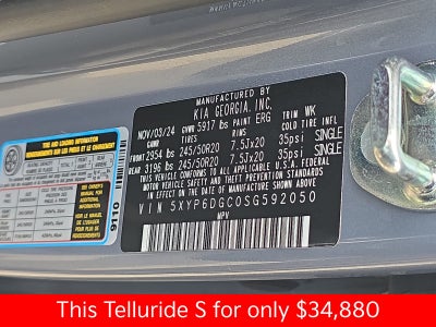 2025 Kia Telluride S