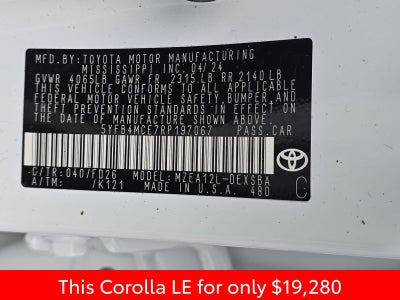 2024 Toyota Corolla LE