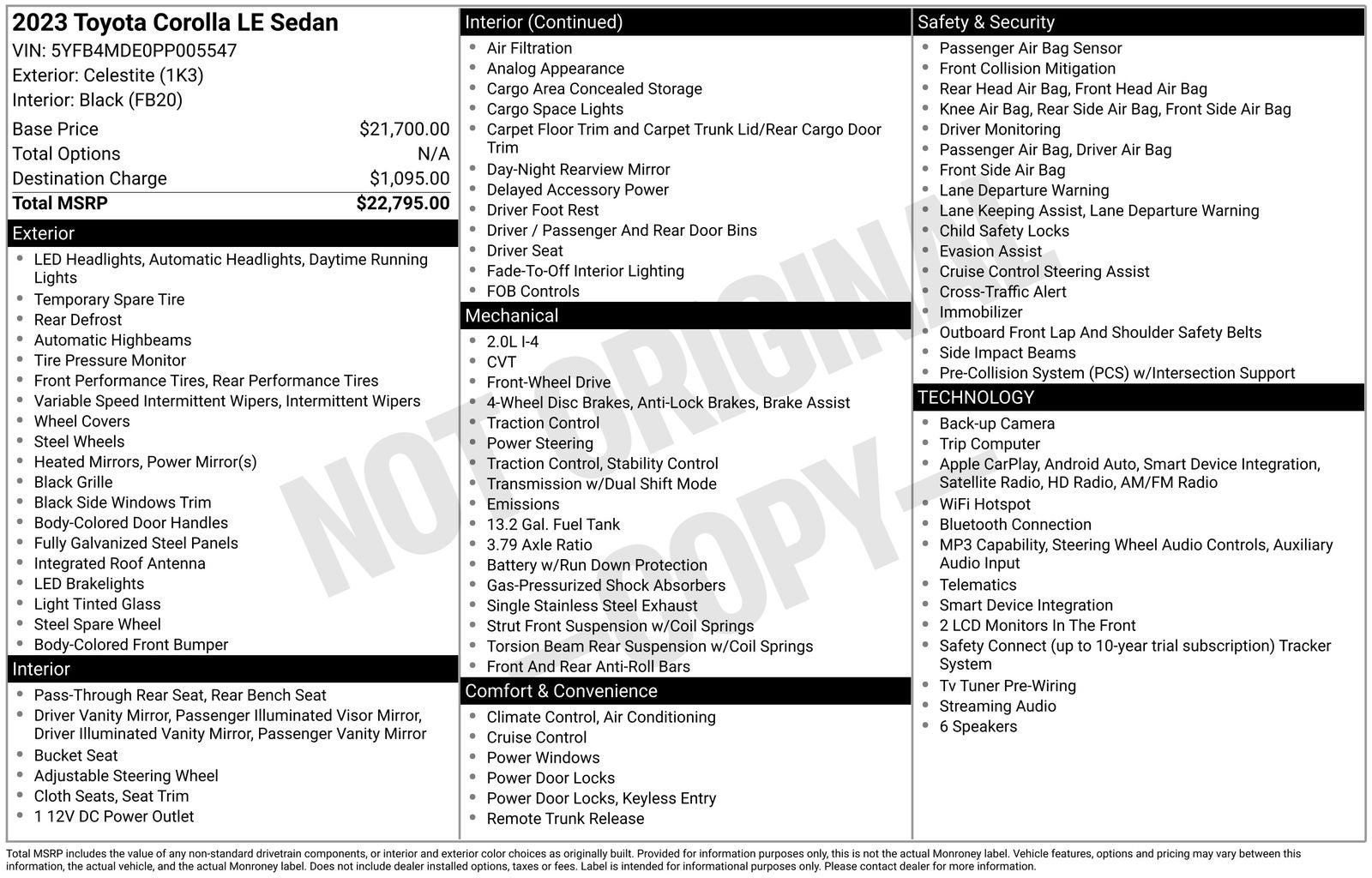 2023 Toyota Corolla LE