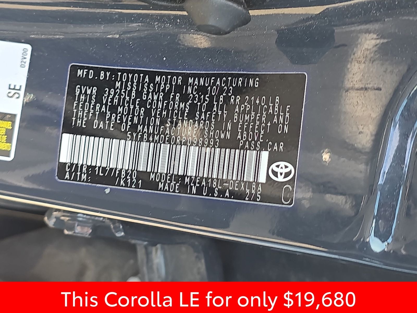 2024 Toyota Corolla LE