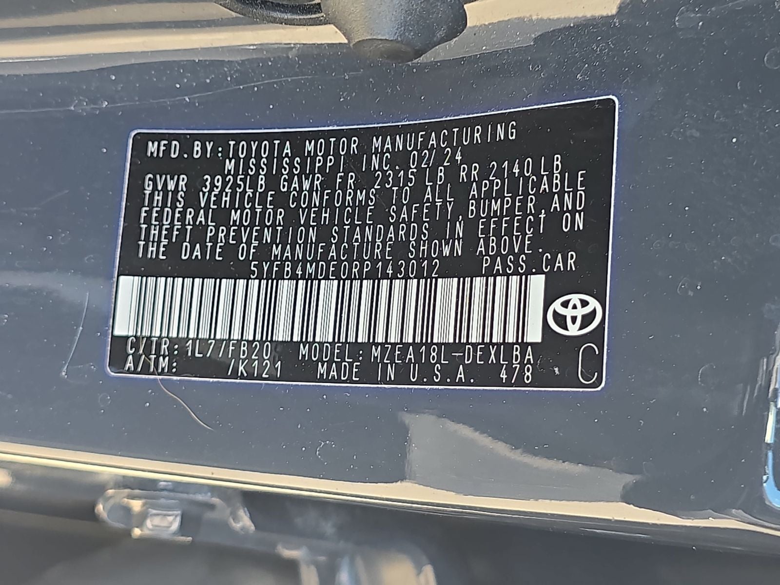 2024 Toyota Corolla LE
