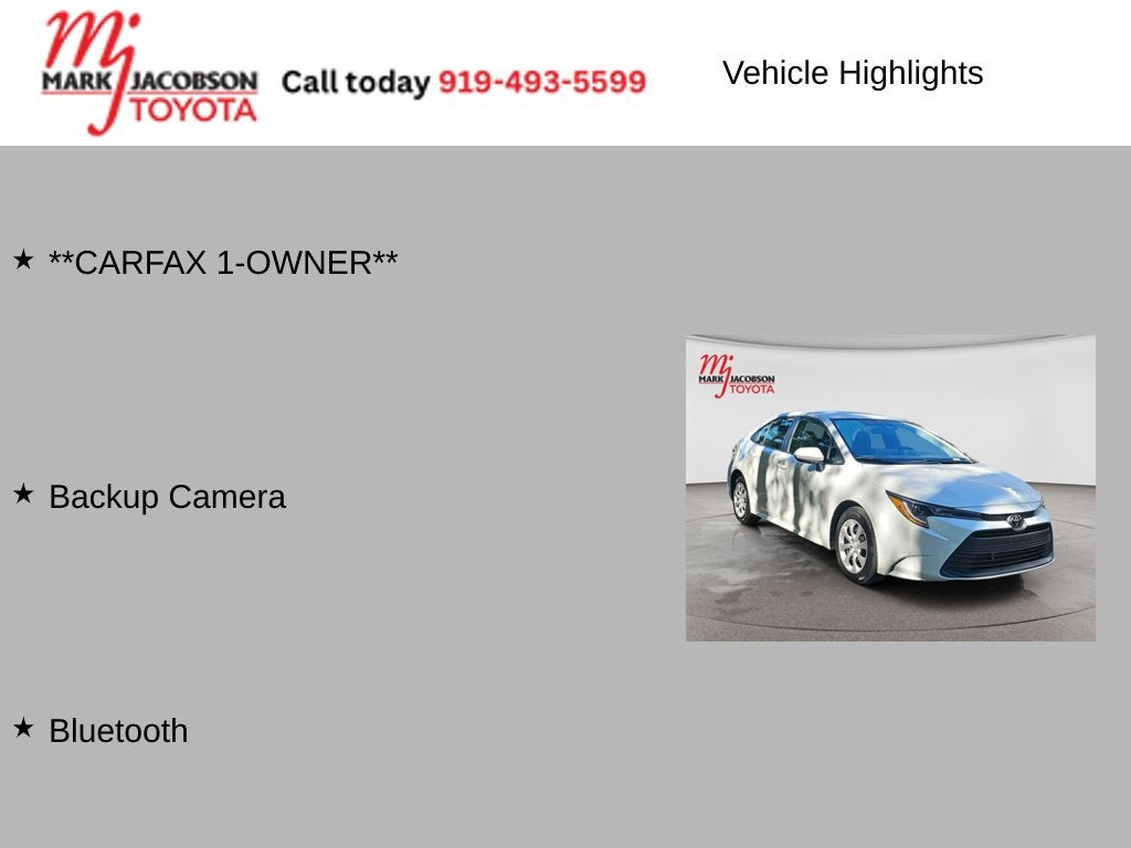 2025 Toyota Corolla LE