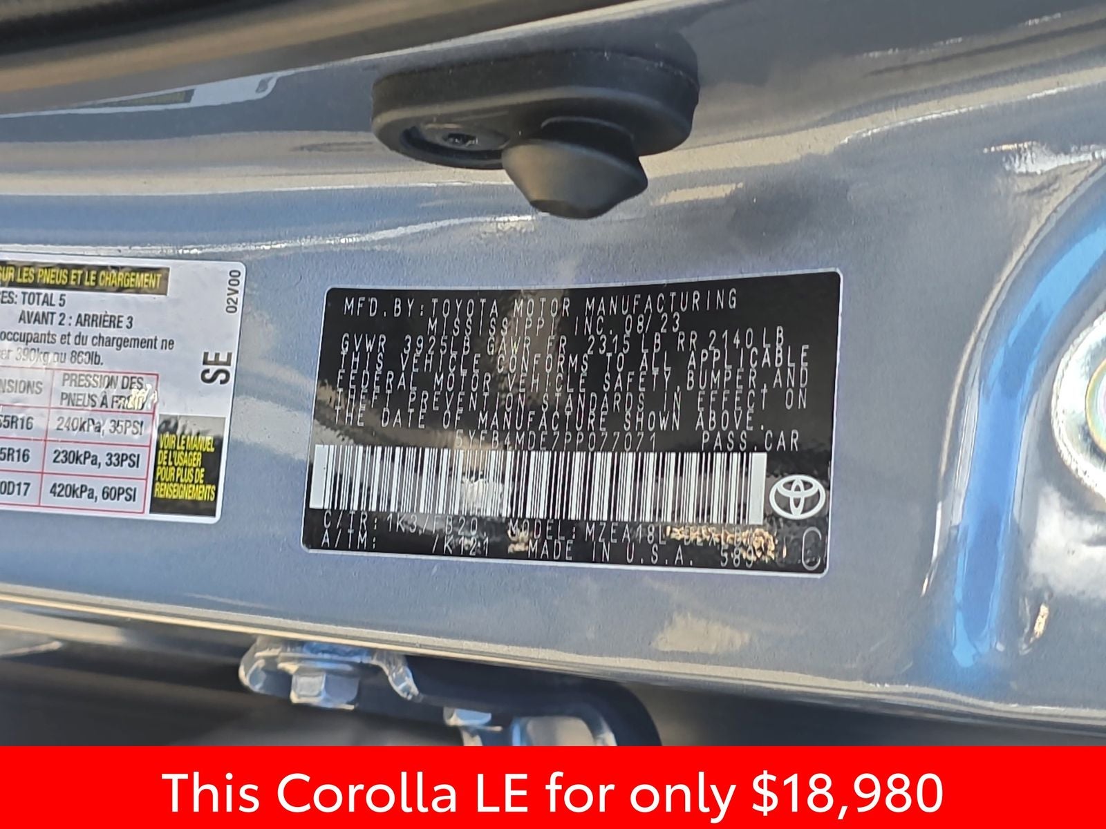 2023 Toyota Corolla LE