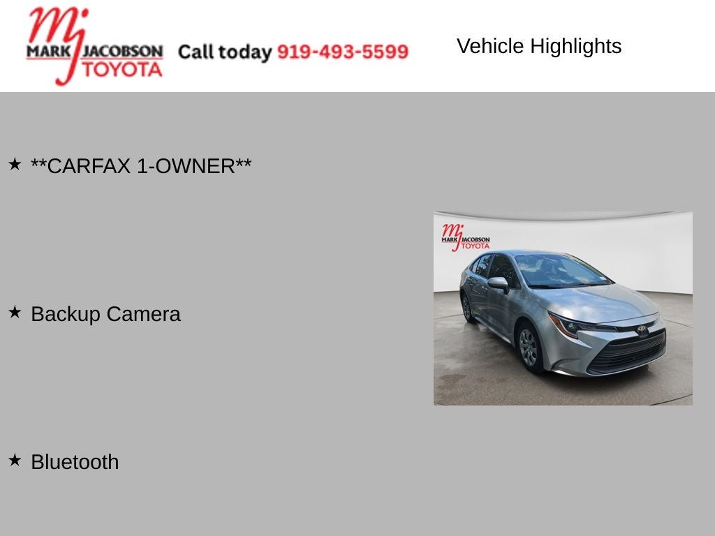 2025 Toyota Corolla LE