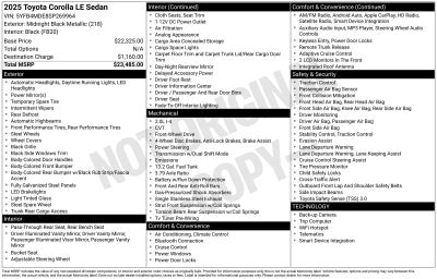 2025 Toyota Corolla LE