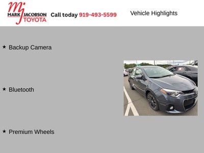 2016 Toyota Corolla S Plus