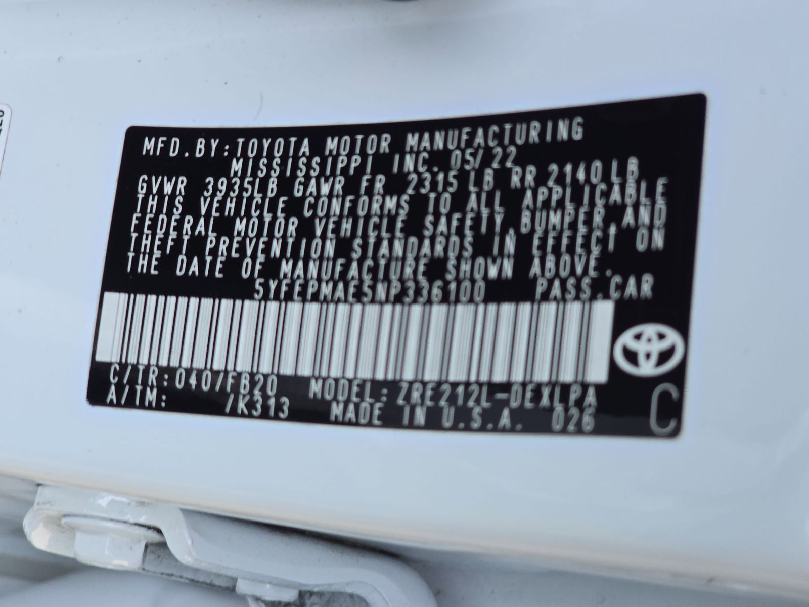 2022 Toyota Corolla LE