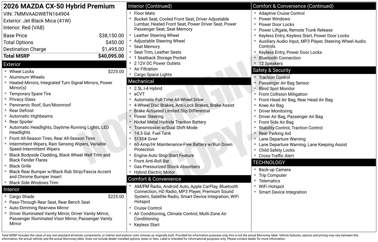 2026 Mazda Mazda CX-50 Hybrid Premium