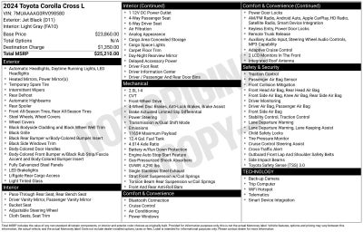 2024 Toyota Corolla Cross L