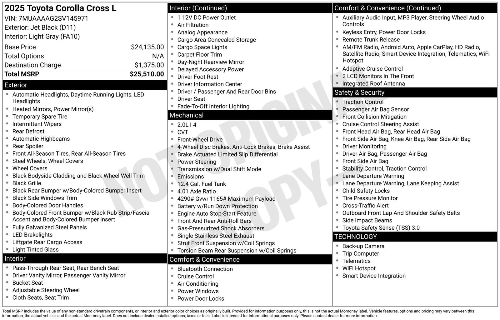 2025 Toyota Corolla Cross L